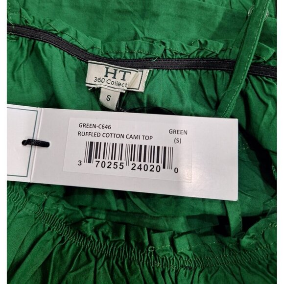 NWT HT360 Collective Green Ruffled Spaghetti Strap Camisole/Size S - Picture 9 of 9
